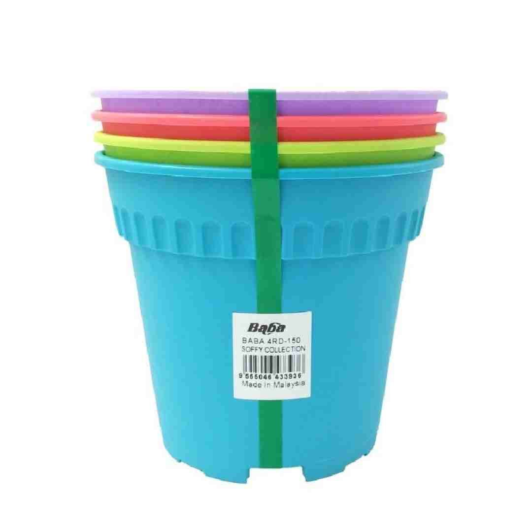 Baba 15CM Soffy Collection Pot (Mix Colours) - 1pc - Prince Garden Centre