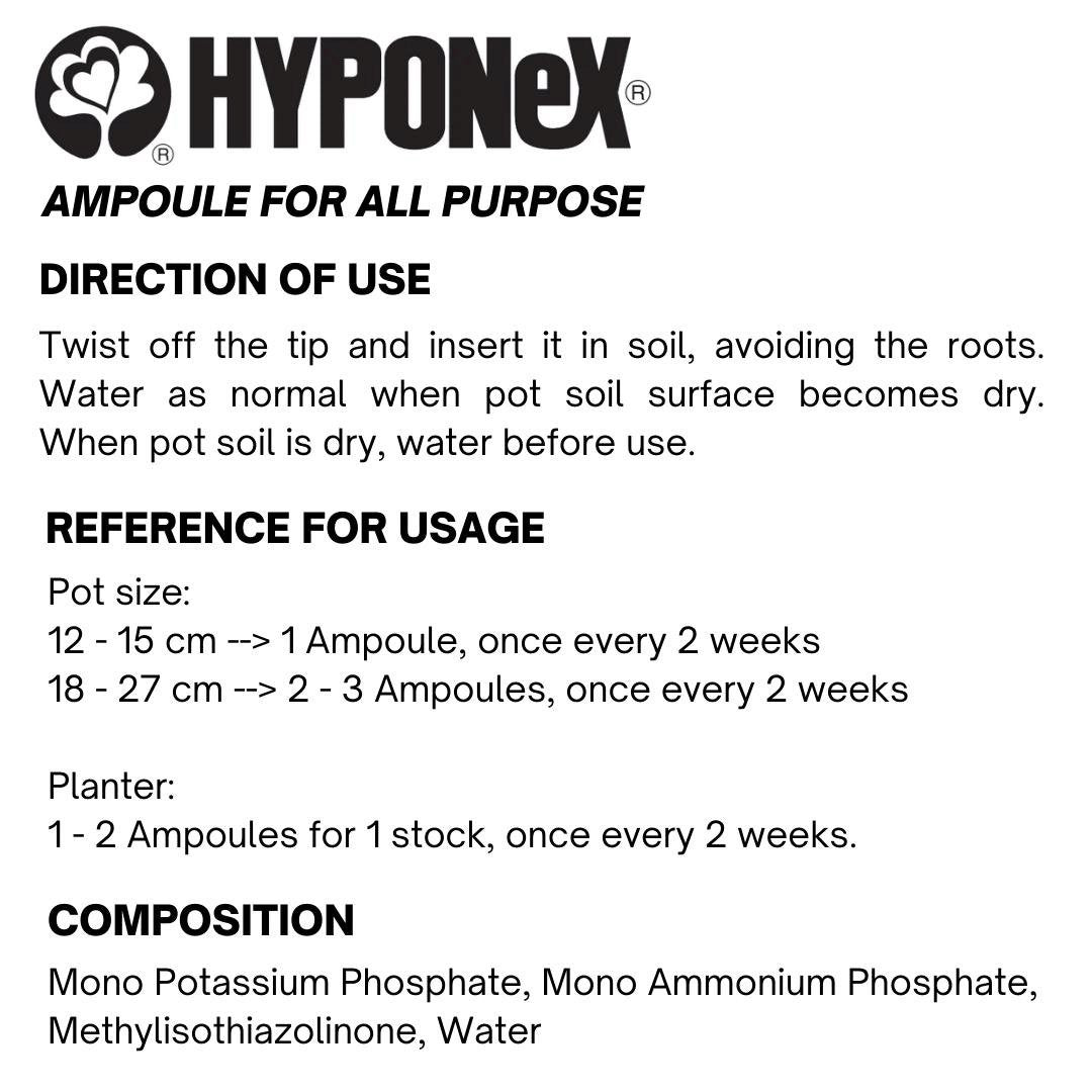 Hyponex All Purpose Ampoule For Pot Plant (30m) - Prince Garden Centre