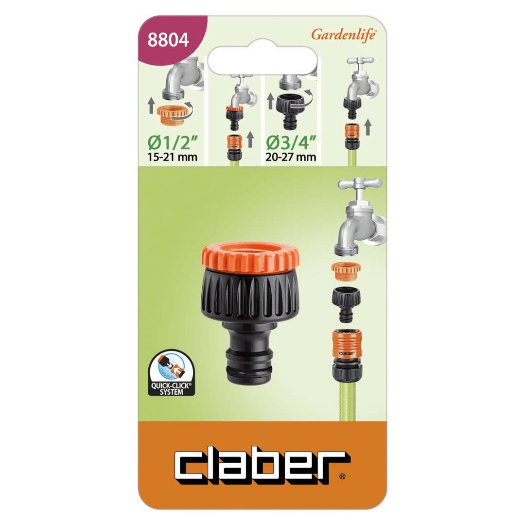 Multi Threaded Tap Connector (1-2inches by 3-4inches) - Prince Garden Centre